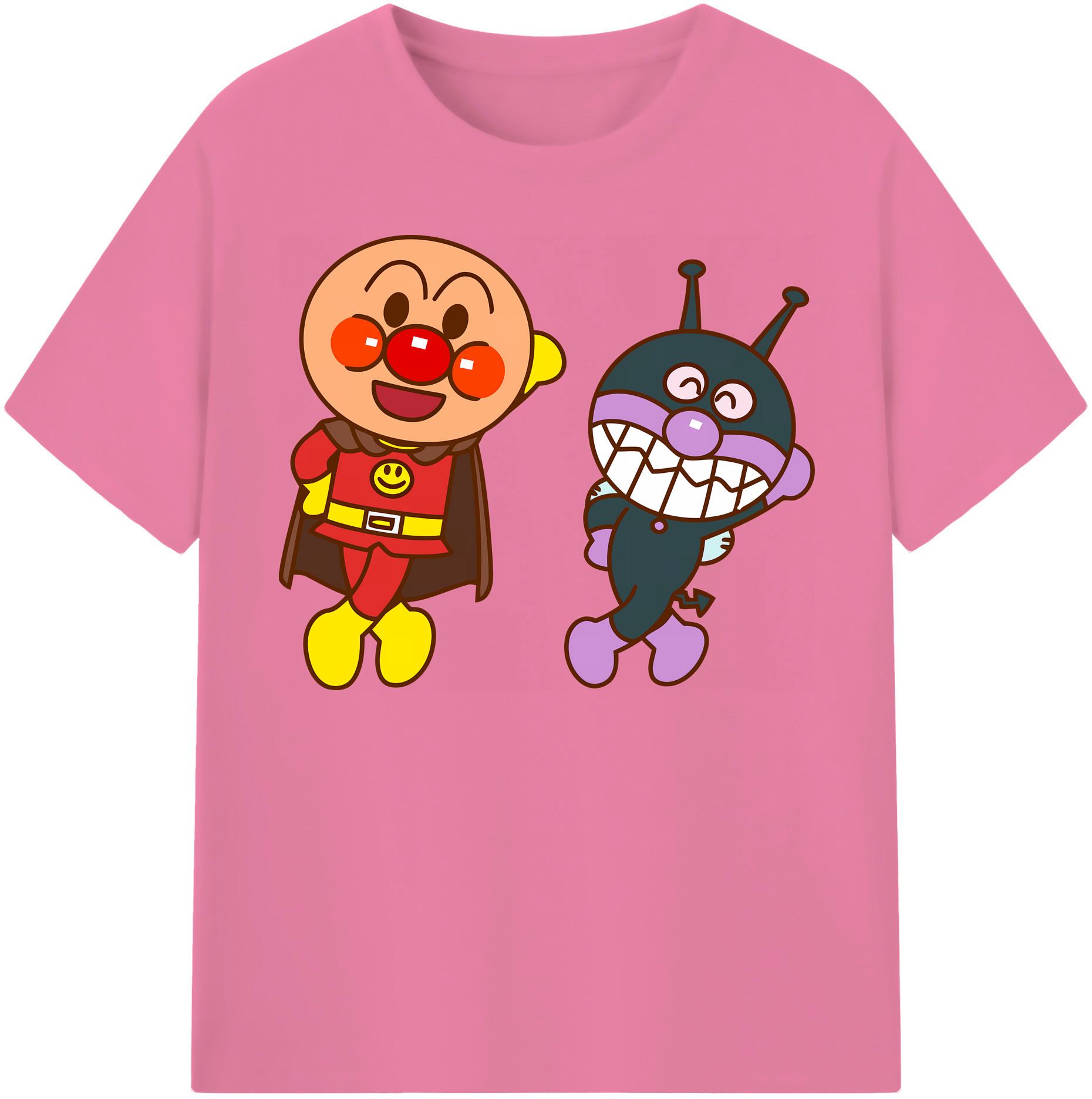（画像用） アンパンマン Anpanman 綿100％半袖Tシャツ（フロントプリント）